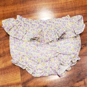 Janie and Jack NWT 12-18 months purple and yellow floral ruffle bloomers